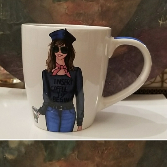 Insert Coffee To Begin Ceramic Mug - Picture 2 of 4